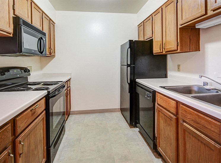 One Bedroom Apartment Style Kitchen at Lake Oaks Apartments